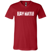 Hay Naku Distressed Unisex Jersey V-Neck T-Shirt